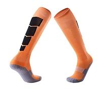 Medias Gruesas Sobre La Rodilla Naranja + Negro * 3 Pares