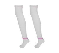 Medias Largas de Compresión, 15-20 MmHg Medias de Alivio de Hinchazón de Piernas de Presión Moderada para Venas Varicosas Blancas (tallas S)