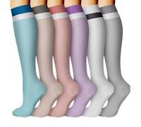 Medias largas deportivas compresión mujer para yoga running fitness diario mejora circulación sujeción piernas bienestar activo (Multicolour, M)
