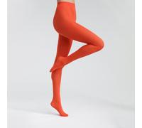 Medias opacas aterciopeladas 50 deniers Mujer Talla 3/4. Color Naranja