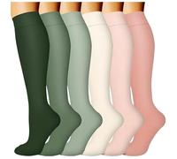 Medias para mujer en sutiles colores pastel, textura acanalada, cintura elástica cómoda, requiere una circulación sanguínea agradable, hilo agradable para la piel, colección multicolor para el día a