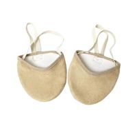 Medias Suelas de Ballet Zapatillas Zapatillas de Gimnasia lírica Media Suela for niñas y Mujeres, Zapatillas rítmica Microfibra con Punta Bailar(Khaki,L3)