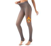 Medias Termicas Carne Leggins Termicos Mujer Invierno Leotardos Mallas Cálidos Leggings Tallas Grandes Gris(Transparente) 80-115kg 141