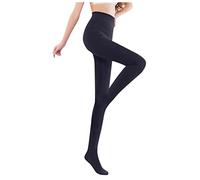 Medias térmicas para mujer, de invierno, anticelulitis, mallas térmicas para mujer, de cintura alta, opacas, de invierno, cálidas, forradas, elásticas, deportivas, azul marino, Talla única