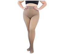 Medias térmicas para mujer, de invierno, con forro cálido | Medias, Tallas Grandes Leggings Térmicos De Talle Alto Pantalones Interiores Elásticos Pantalones Térmicos Para Mujeres