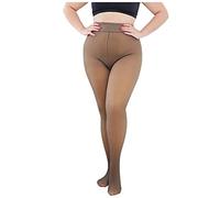 Medias térmicas para mujer, de invierno, con forro cálido | Medias, Tallas Grandes Leggings Térmicos De Talle Alto Pantalones Interiores Elásticos Pantalones Térmicos Para Mujeres