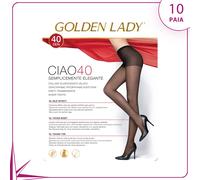 Medias Transparente Golden lady Hola 40 Guarida 10 Pares