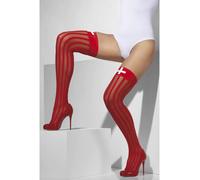 Medias Transparentes Rojas Para Damas Enfermeras Accesorio De Disfraz