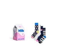 Medias Unisex HAPPY SOCKS Leche Cartón Regalo Set 4 Pares Blanco 36_ 40 380329