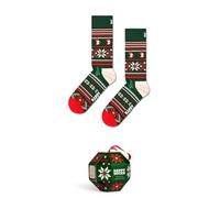 Medias Unisex HAPPY SOCKS Snowflake Regalo Set Medias 1 Pareja Dark Verde P