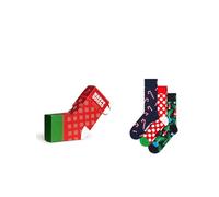 Medias Unisex HAPPY SOCKS X-Mas Regalo Set 3 Pares 6500 P000327.6500.41 _ 4