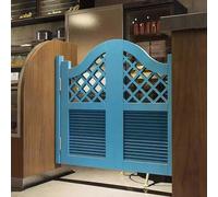 Mediaspuertas oscilantes para uso en interiores y exteriores, partición con rejilla para puertas, cocinas y cafeterías, puerta batiente de madera prefabricada de fácil instalación