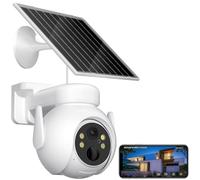 Mediawave Store - Cámara Wi-Fi Videovigilancia Carga Solar: Sensor, Audio Bidireccional y Control Completo mediante APP