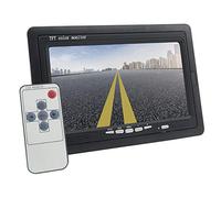 Mediawave Store - Monitor LCD de 7 pulgadas con 2 entradas RCA. Ideal para marcha atrás, DVD y vigilancia. Instalación en reposacabezas