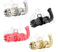 Mediawave Store - Pistola de burbujas de jabón automática para máquina de burbujas a pilas, para una explosión de burbujas y diversión