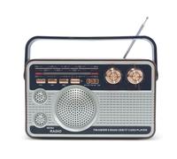 Mediawave Store - Radio FM Retro Wireless Q-FM01, Altavoz portátil MP3 Bluetooth, entradas USB, AUX y TF