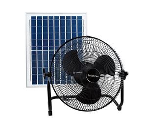 Mediawave Store - Ventilador portátil de carga solar, de mesa, suelo, escritorio, ventilador inalámbrico, de pared, para camping, ventilador portátil de carga solar