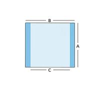 Mediberg Campo quirúrgico de incisión con soporte de poliuretano, estéril y desechable, impermeable y transparente, tamaño 40 x 50 cm, paquete de 50 piezas envueltas