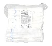 Mediberg Gasa Laparotómica, Puro Algodón con Hilo de Bario Tejido, Hidrófila y Absorbente, No Estéril, 4 Capas, 20 Hilos/cm2, Cosido a los Lados, Libre de Látex, Tamaño 40 x 40 cm, 5 x 50 pz