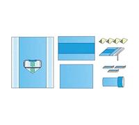 Mediberg - Set quirúrgico de rodilla para artroscopia de ortopedia en tela no tejida de doble acoplamiento, estéril, paquete de 8 juegos