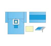 Mediberg - Set Quirúrgico Parto por Cesárea en tela no tejida de doble acoplamiento, estéril, paquete de 8 juegos