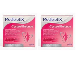 MedibiotiX - Cysteel Balance, Complemento Alimenticio con Prebióticos, Probióticos, Arándanos y D-Manosa, Equilibra la Microbiota Intestinal y Vaginal, Bienestar del Aparato Urinario - 28 Sobres