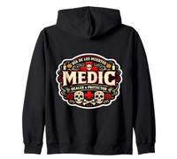Medic Día de los Muertos Día de los Muertos Sanador y Protector Sudadera con Capucha