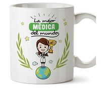 Médica Tazas Originales de café y Desayuno para Regalar a Trabajadores Profesionales - La Mejor Médica del Mundo - Cerámica 350 ml