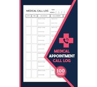 Medical Appointment Call Log: Physician Telephone Message Record Book | Health Communication Log for Families & Caregivers | 100 Pages