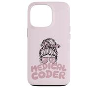 Medical Coder Billing Messy Bun Carcasa para iPhone 13 Pro