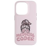 Medical Coder Billing Messy Bun Carcasa para iPhone 14 Pro