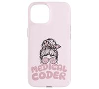 Medical Coder Billing Messy Bun Carcasa para iPhone 15