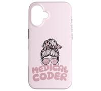 Medical Coder Billing Messy Bun Carcasa para iPhone 16