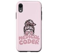 Medical Coder Billing Messy Bun Carcasa para iPhone XR