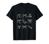 Medical Doodles Coquette Bows Nurse Doctor Healthcare Women Camiseta