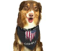 Medical Freedom I Will Not Cumplir No Mandates Spring Dog Bandanas Boy Bulk Puppy Pañuelo Ajustable Triángulo Suave Baberos Accesorios para Cachorros Pequeños Medianos Grandes Gatos