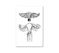 Medical Human Anatomy Canvas Fotografías de póster en blanco y negro Cuerpo esqueleto Músculo Anotado impreso Pintura pared cuadro decoración del hogar(Picture N,10x15cm Unframed)