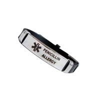 Medical ID Me - Pulseras de silicona de alerta médica de emergencia, concienciación médica, epilepsia, diabetes, EPOC, anticoagulante de sangre, hombres y mujeres, acero inoxidable ajustable, 22