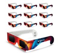 Medical king Gafas de sol para eclipse solar aprobadas por AAS 2024 (paquete de 10) Gafas de sol seguras con certificación CE e ISO para ver el sol directamente Incluye guía adicional Paquete de 10 c