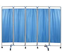 Medical Privacy Screen,Stainless Steel Mobile Multi Fold Screen,Convenient Movement With Wheels,Curtains Removable,Suitable For Clinics, Nursing Homes, And Theatrical Performances, LJJY-KK, a, 5