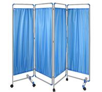 Medical Privacy Screen,Stainless Steel Mobile Multi Fold Screen,Convenient Movement With Wheels,Curtains Removable,Suitable For Clinics, Nursing Homes, And Theatrical Performances, LJJY-KK, a, 4