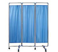 Medical Privacy Screen,Stainless Steel Mobile Multi Fold Screen,Convenient Movement With Wheels,Curtains Removable,Suitable For Clinics, Nursing Homes, And Theatrical Performances, LJJY-KK, a, 3