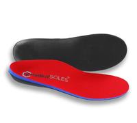 Medical SOLES Pro Series Silver RX+ Plantillas ortopédicas unisex - Soporte flexible con tecnología de recuperación y amortiguación para aliviar el dolor - Rojo, Hombres 7 / Mujeres 9