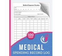 Medical Spending Record Log: Monitor Bills, Insurance Payments & Out-of-Pocket Costs | Includes Medical Contact List, 100 Pages