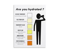 Medical Urine Color Chart Poster Hydration and Dehydration Guide Canvas Wall Art for Clinic Exam Room Patient Education(Framed,12x18inch(30x45cm))