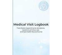 Medical Visit Logbook: Track Doctor Appointments, Symptoms, Questions & Follow-Ups - A Simple Health Record Journal (6×9, 120 Pages)