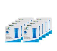 Medicalcorner24 100 bolsas para vómitos (1,5 L, sin látex, resistentes a desgarros y a prueba de fugas, higiénicas, desechables), color azul