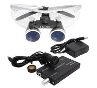 Médicas Quirúrgicas Binocular Loupes ，Gafas Lupas Dentales 2.5X Con Luz LED - Distancia De Trabajo 420mm Diadema Ajustable Ultraligera Para Odontólogos E Higienistas
