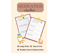 Medication Log Book Large Print for Seniors & Caregivers: Undated Daily Tracker to Record Morning, Afternoon & Evening Doses - Easy Pill Organizer & Health Journal