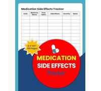 Medication Side Effect Tracker: Daily Medication Log Book & Symptom Journal for Seniors, Patients, and Caregivers - Track Prescriptions, Dosages, Side Effects, Severity Levels & Doctor Notes